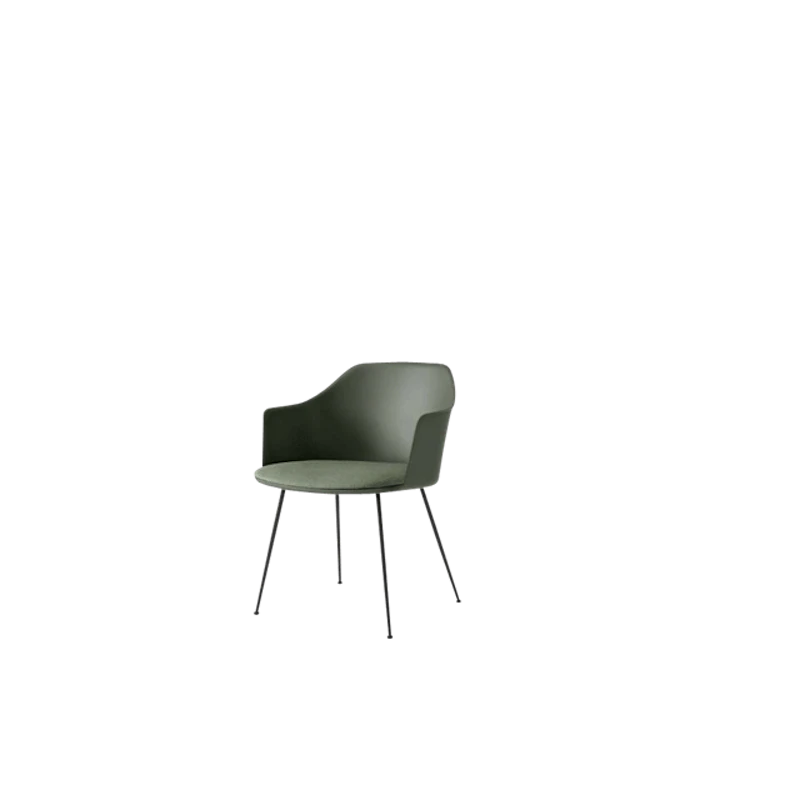 Rely HW34 Spisestol Med Armlener Polstret Sete Bronze Green/Sort/Canvas 0926