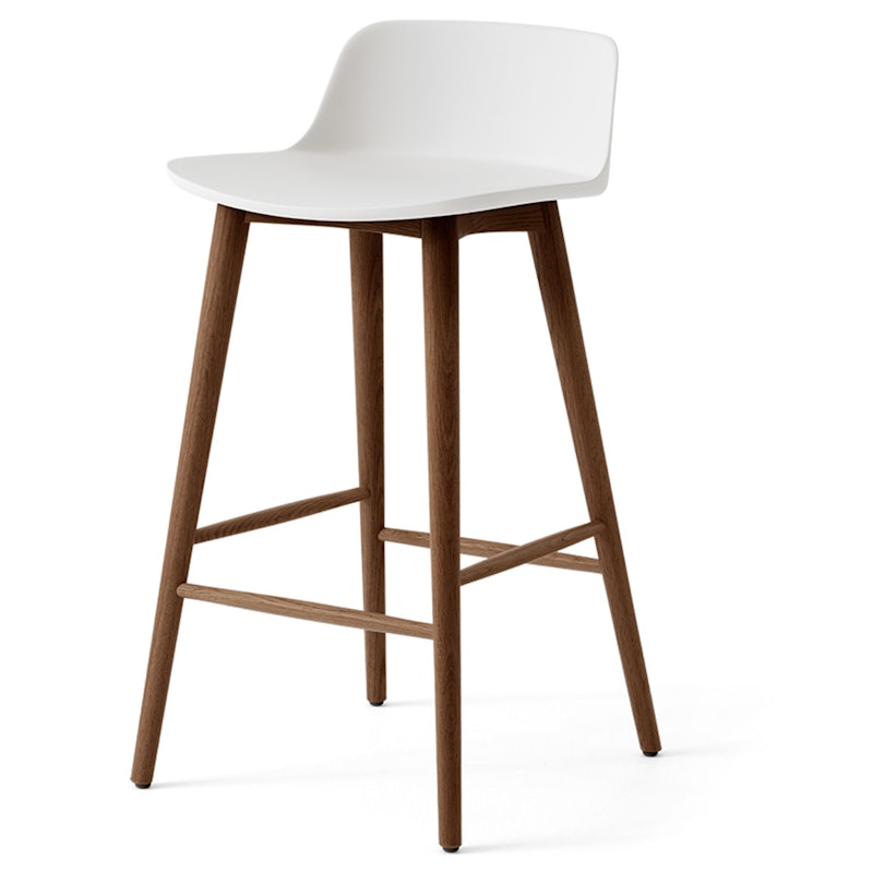 Rely HW118 Lav Ryggstøtte 65 cm, Lakkert Valnøtt / Hvit