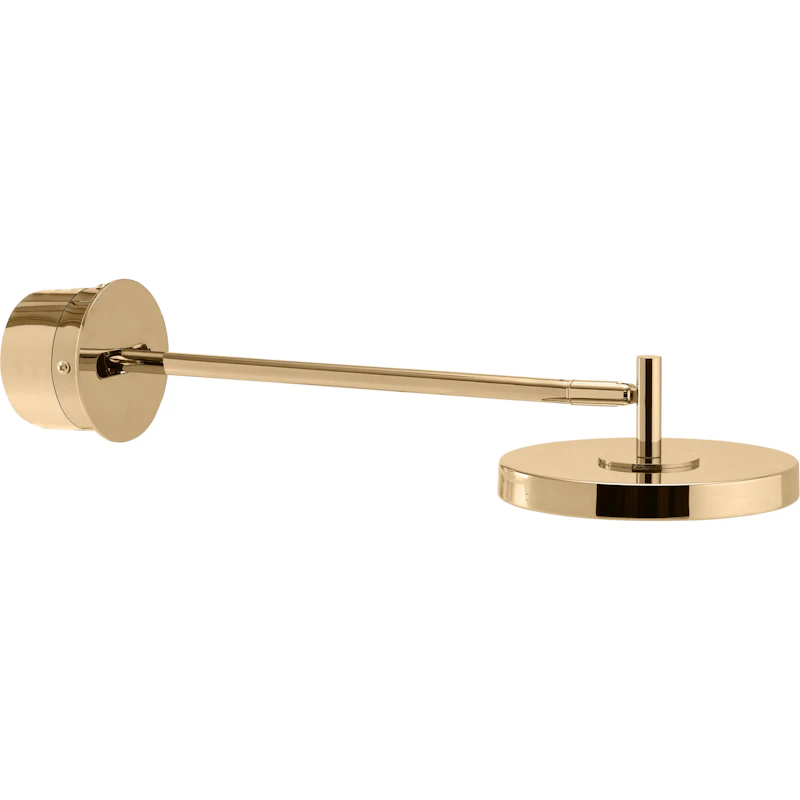 Asteria Vegglampe Lang & Hardwired, Polert Messing