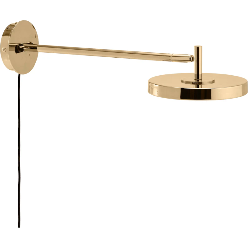 Asteria Vegglampe Lang, Polert Messing