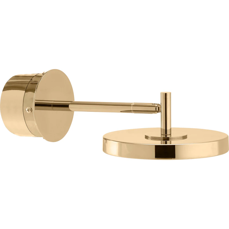 Asteria Vegglampe Kort & Hardwired, Polert Messing