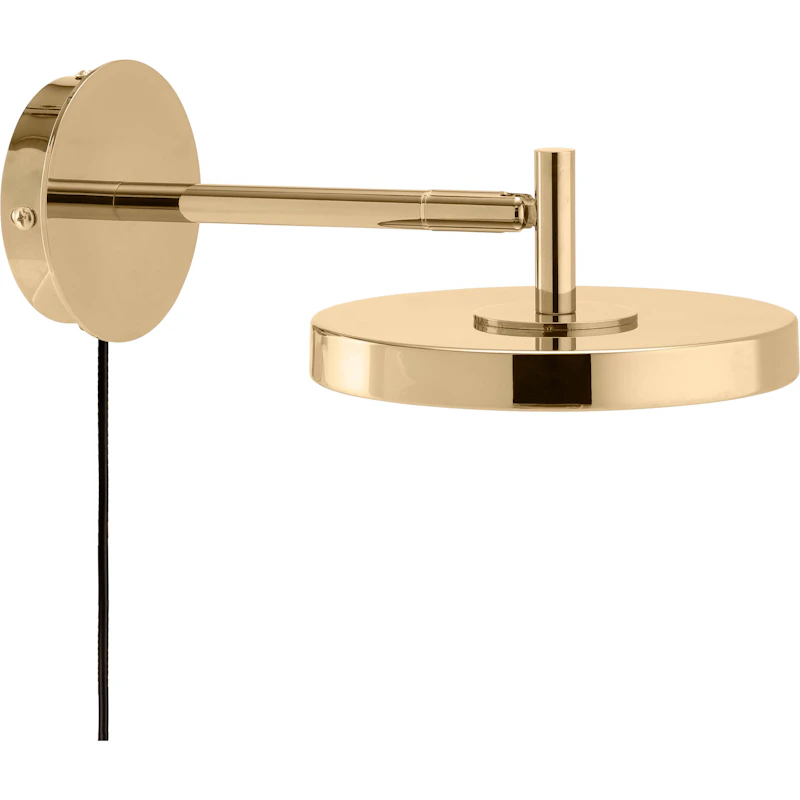 Asteria Vegglampe Kort, Polert Messing