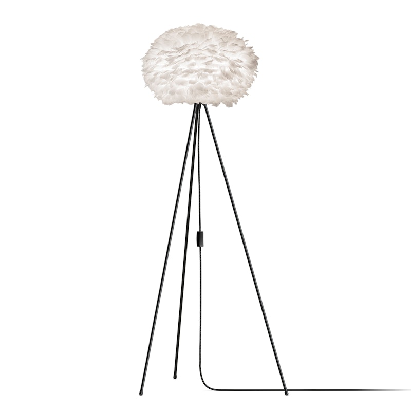 Eos Gulvlampe Medium Ø45 cm, Hvit/Sort