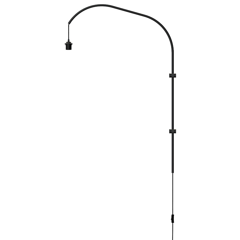 Willow Single Vegglampe, Sort