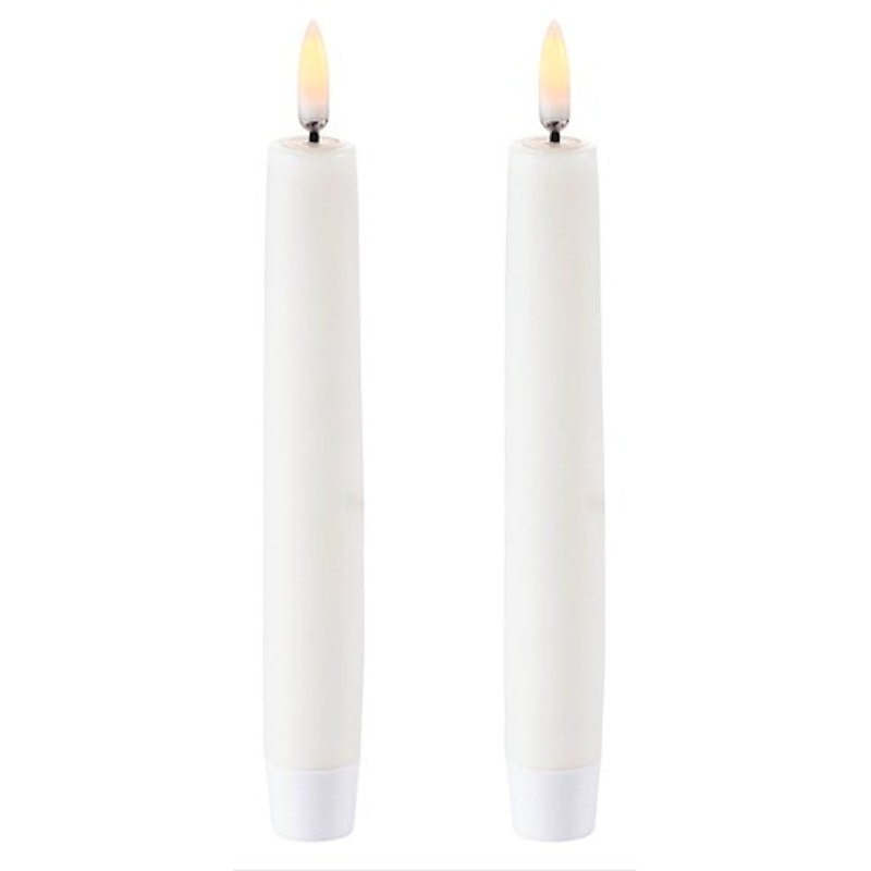 LED Kronelys Nordic White 2-pk, 2,3x15,5 cm