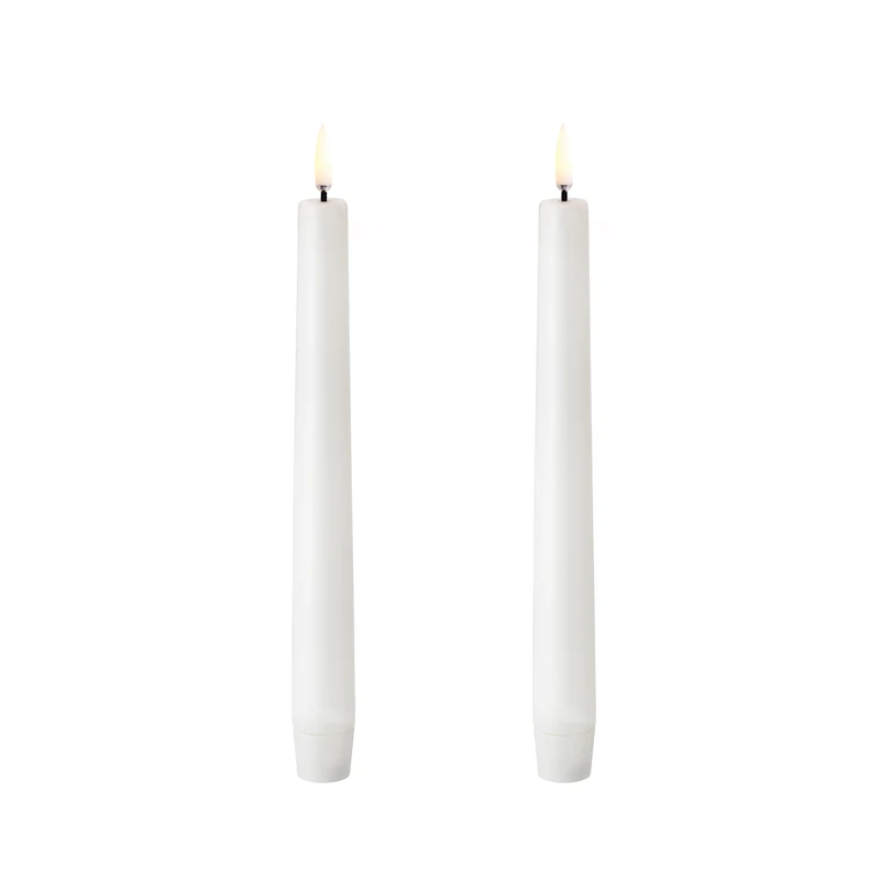 LED Kronelys 20,5 cm 2-pk, Nordic White