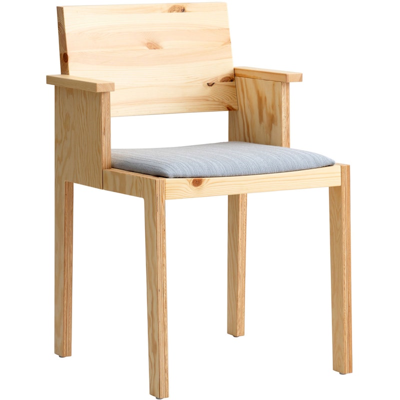 016 Maasto Spisestol Med Armlener Polstret Sete, Naturlig
