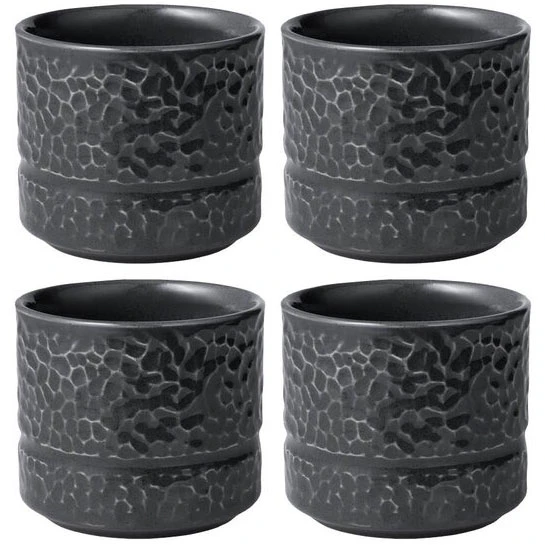 Vargen & Thor Servisen C Glass 26 Cl 4-pk  -  Kaffekopper Stengods Antrasitt - 60233854