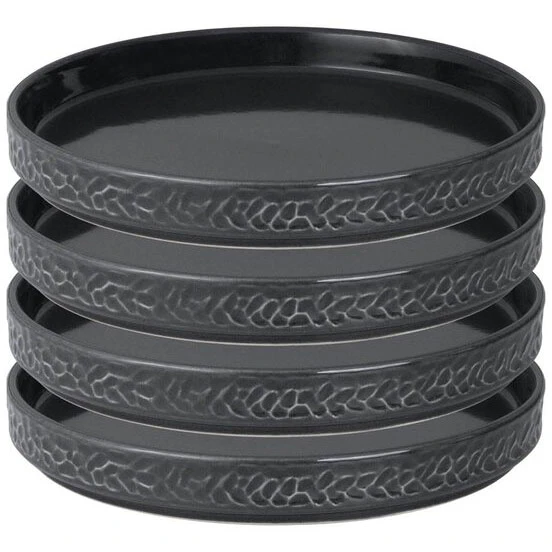 Vargen & Thor Servisen C Tallerken 17,2 Cm 4-pk  -  Tallerkener Stengods Antrasitt - 60233847