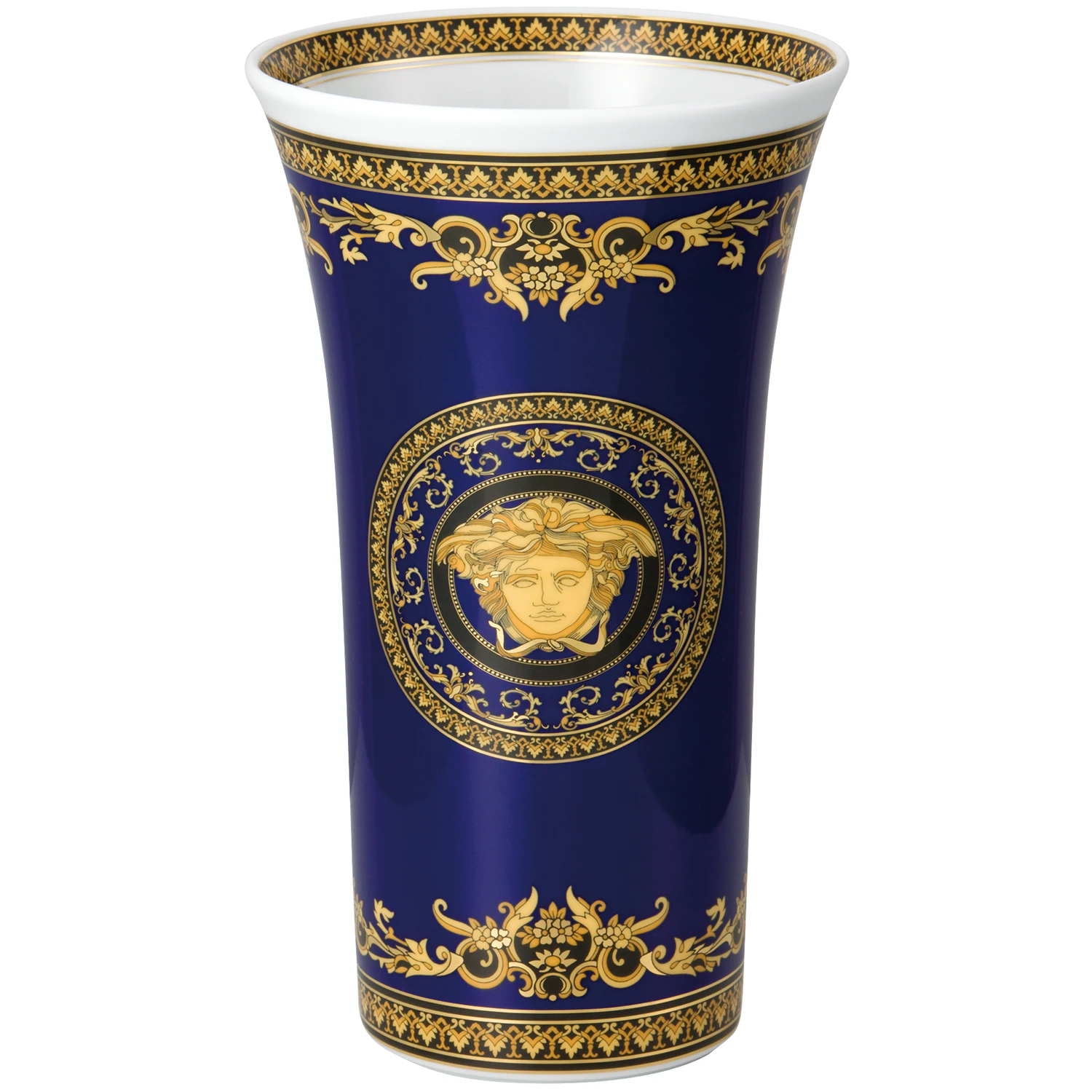 Versace Medusa Blue Vase 26 Cm -  Vaser Porselen Bl&aring; - 14091-409620-26026