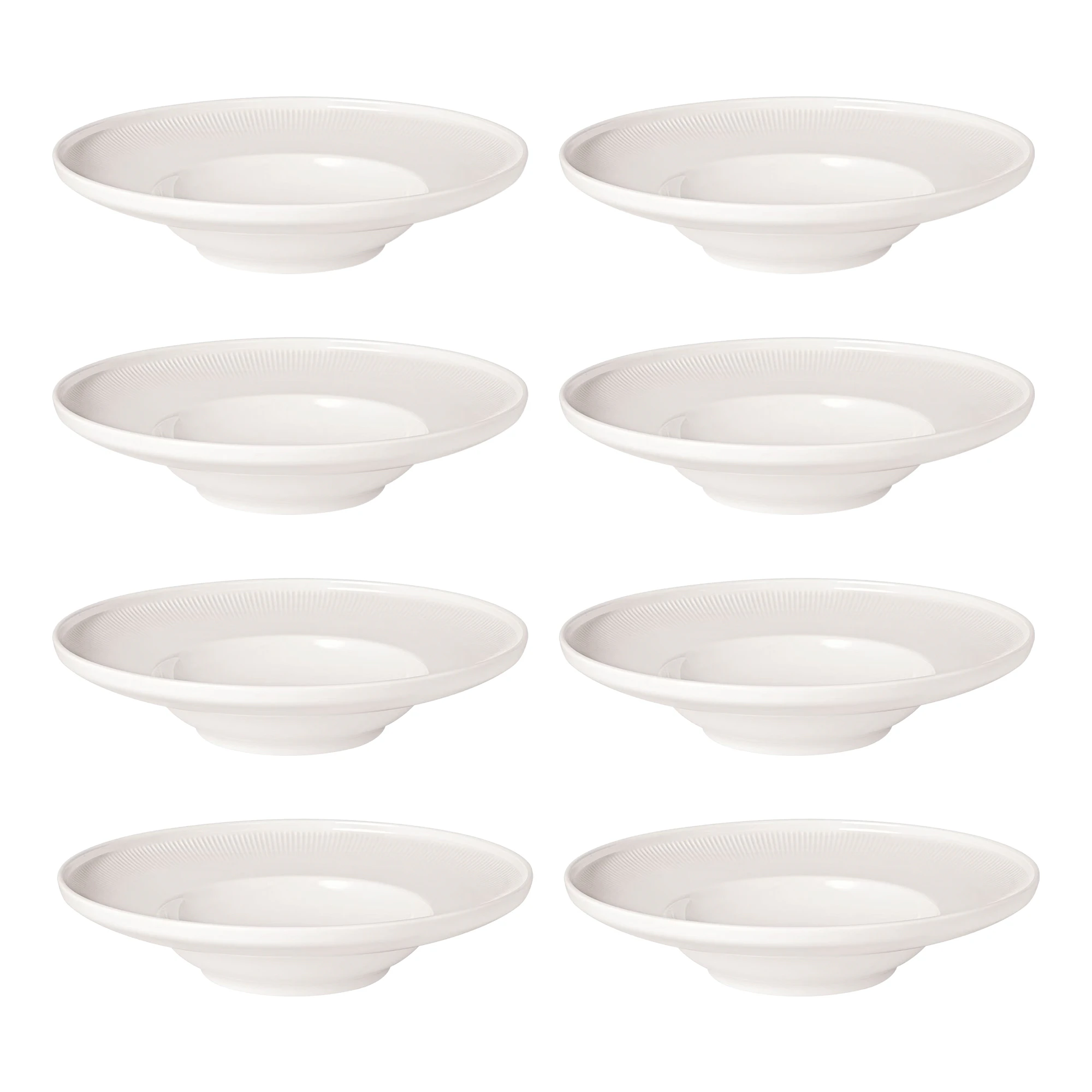 Villeroy & Boch Afina Dyp Tallerken 25 Cm 8-pk - Dype tallerkener Porselen Hvit - 1042932702X8