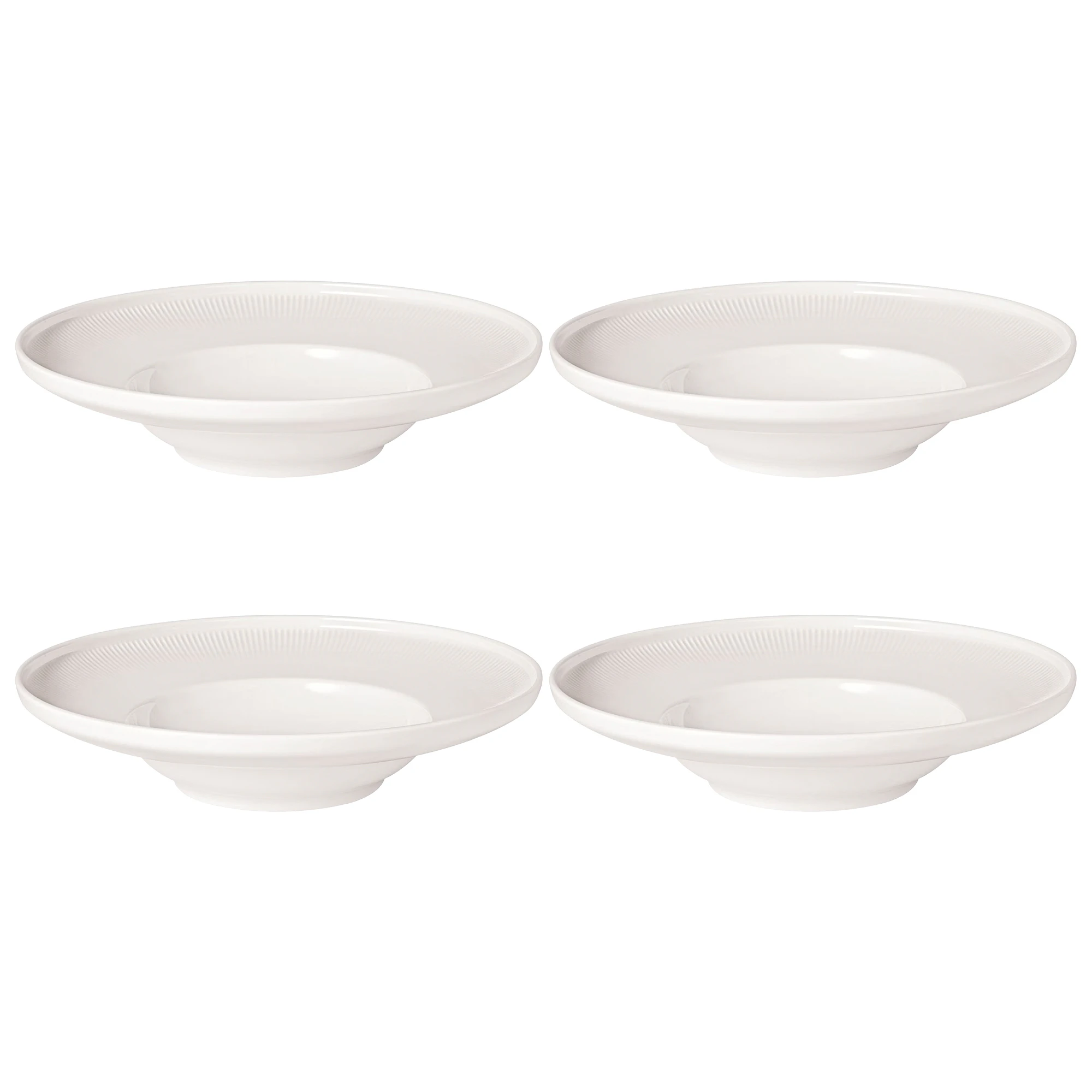 Villeroy & Boch Afina Dyp Tallerken 25 Cm 4-pk - Dype tallerkener Porselen Hvit - 1042932702X4