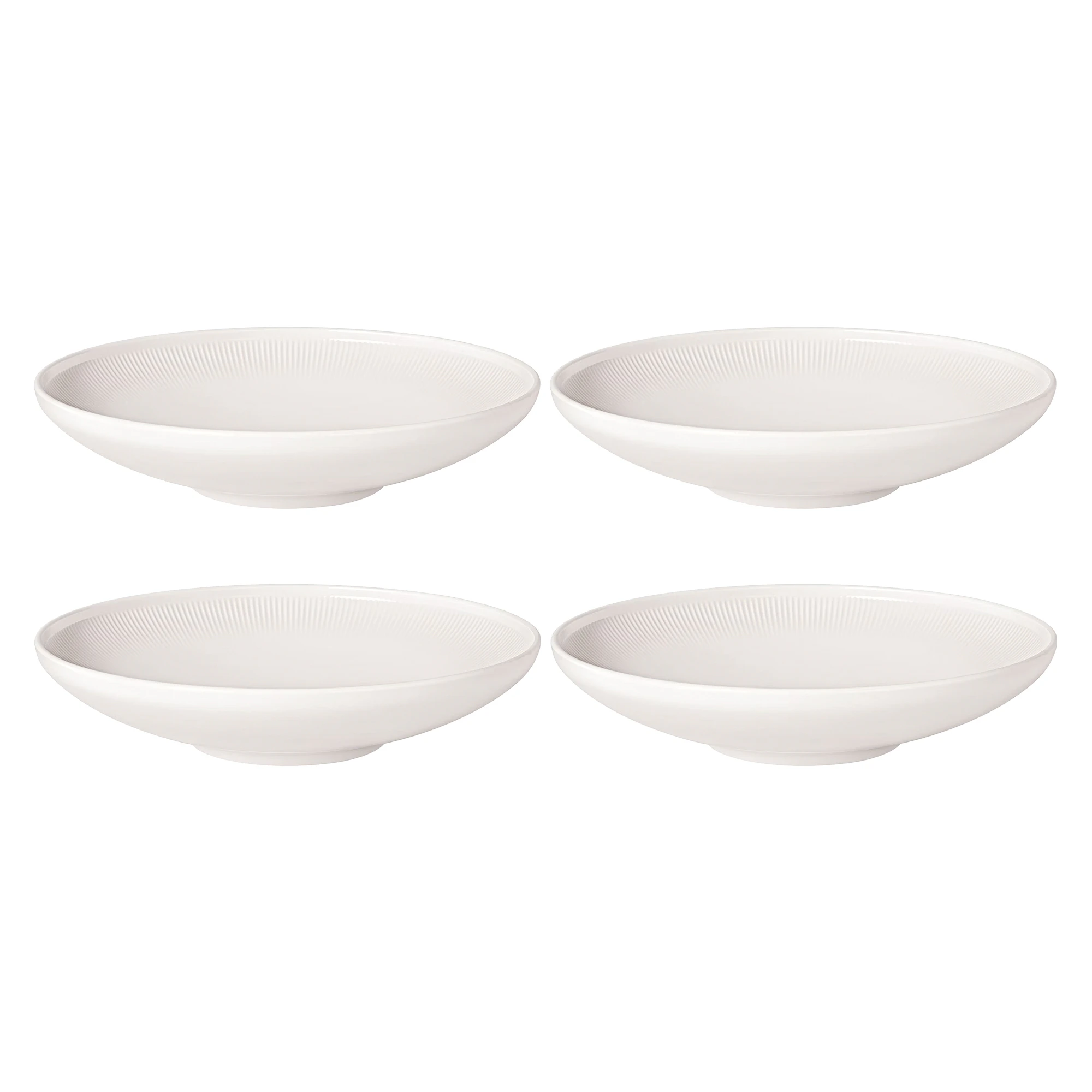 Villeroy & Boch Afina Suppetallerken 25 Cm 4-pk - Serveringssk&aring;ler Porselen Hvit - 1042932700X4