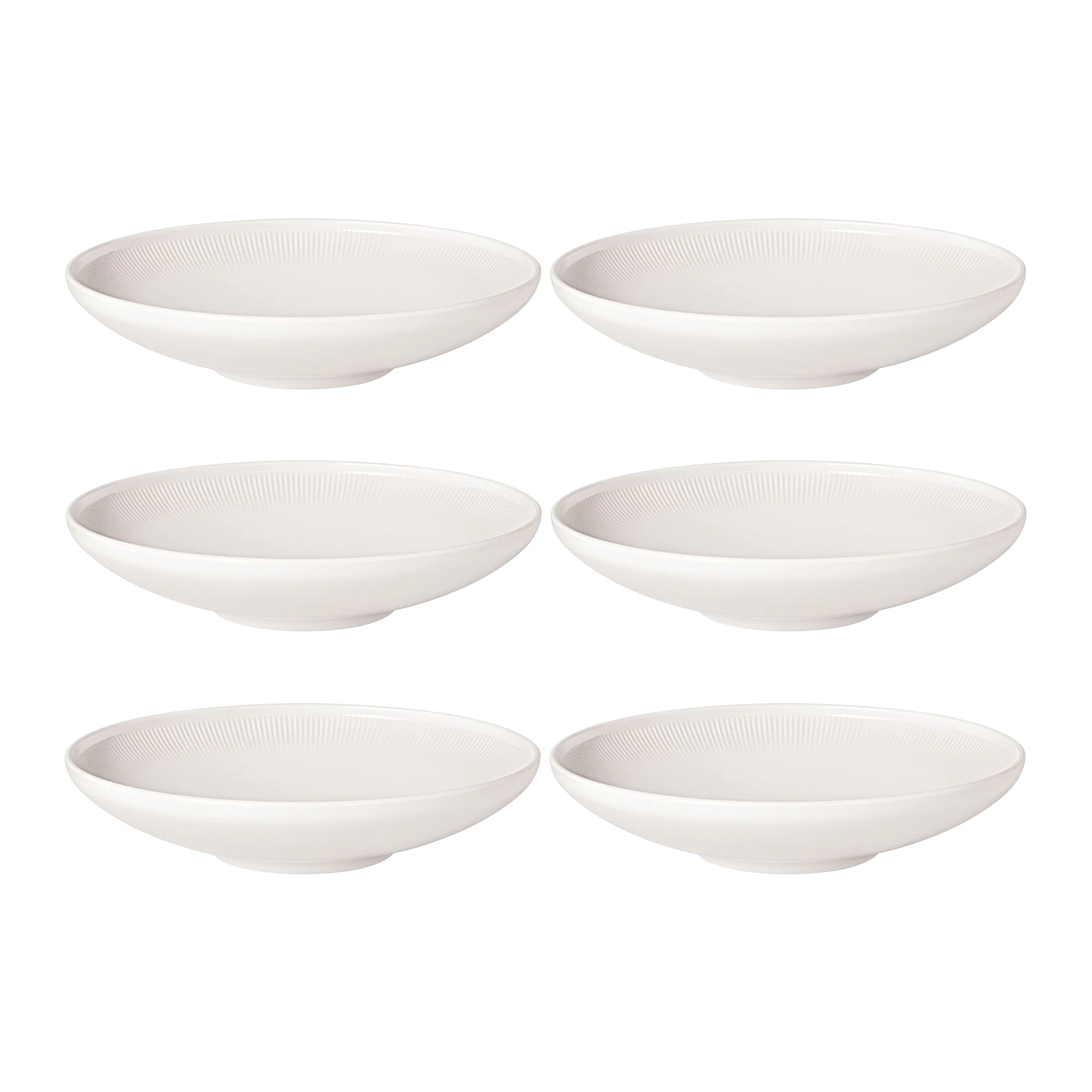 Villeroy & Boch Afina Suppetallerken 25 Cm 6-pk - Serveringssk&aring;ler Porselen Hvit - 1042932701X6