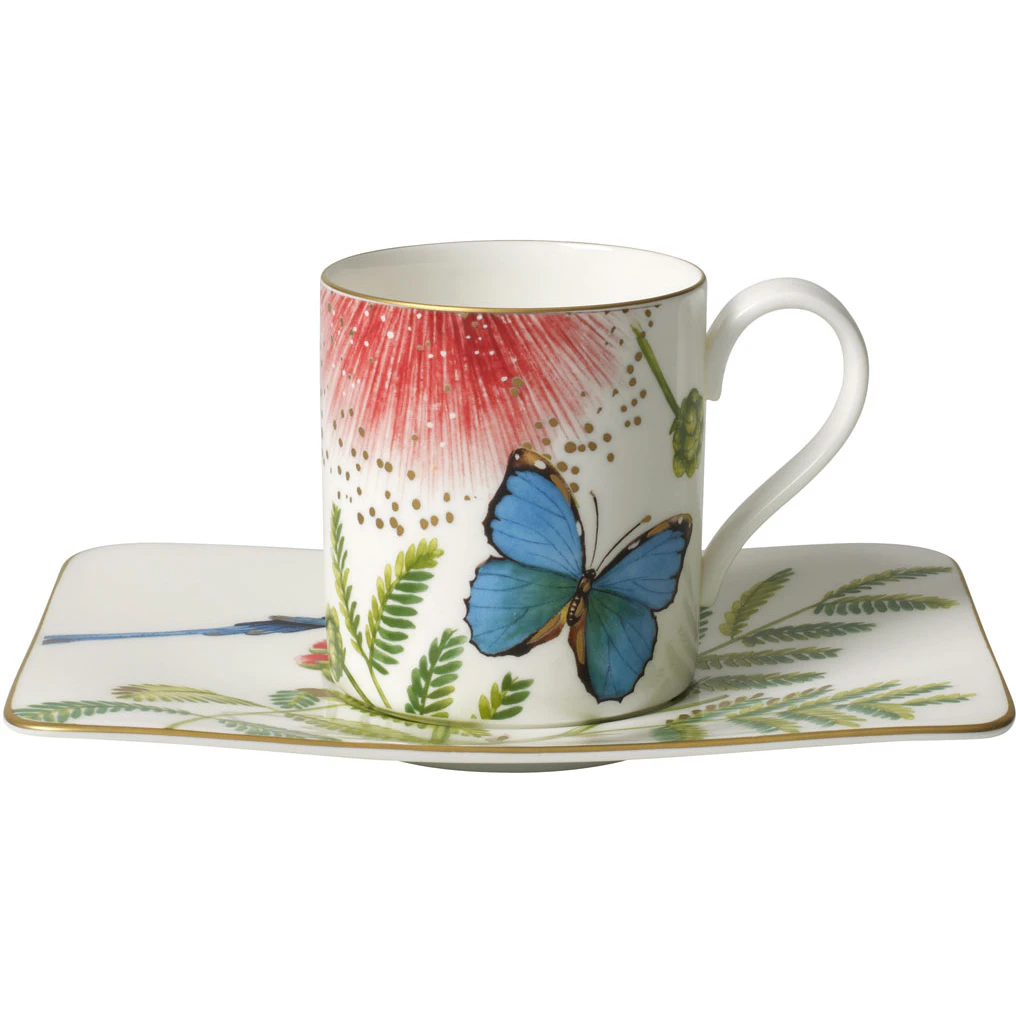 Villeroy & Boch Amazonia Kaffekopp Med Tallerken -  Kaffekopper Benporselen Multi - 79184-79193