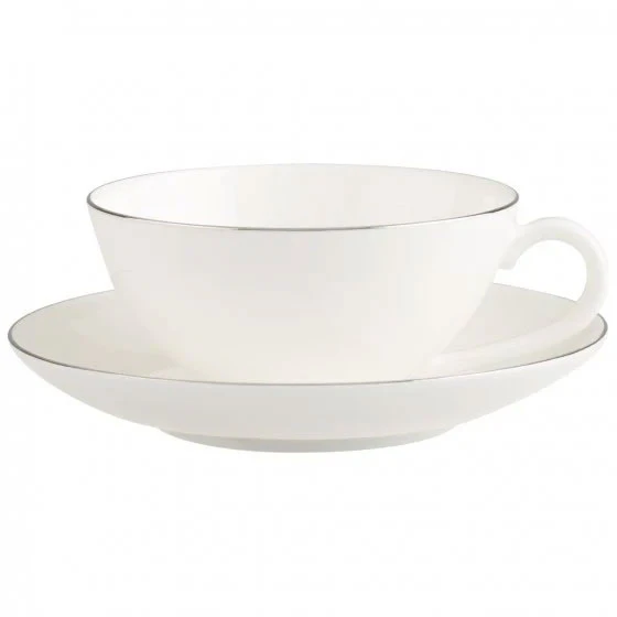 Villeroy & Boch Anmut Tekopp Med Tallerken -  Tekopper Benporselen Hvit - 24500-24498