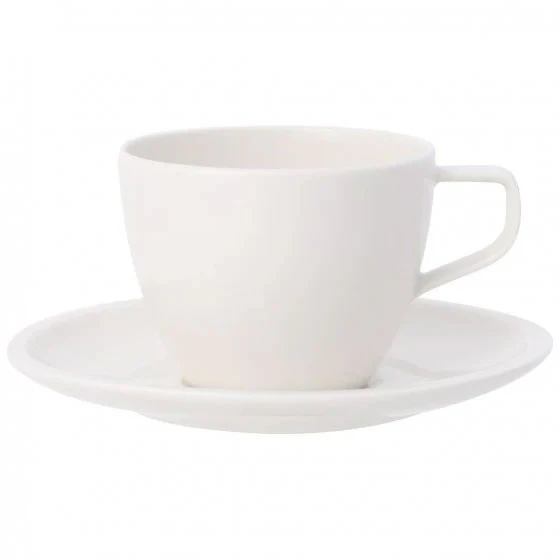 Villeroy & Boch Artesano Kaffekopp Med Tallerken -  Kaffekopper Porselen Hvit - 111387-111392