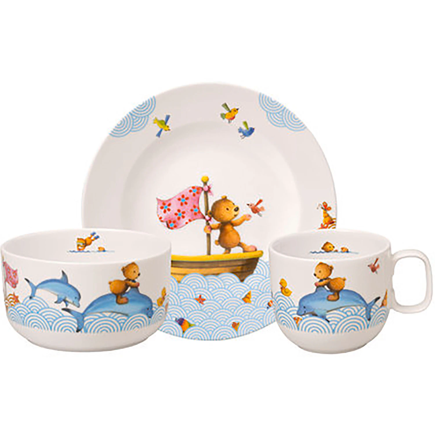 Villeroy & Boch Barneservise 3 Deler  Happy Bear -  Barneserviser Porselen Multi - 14-8664-8427