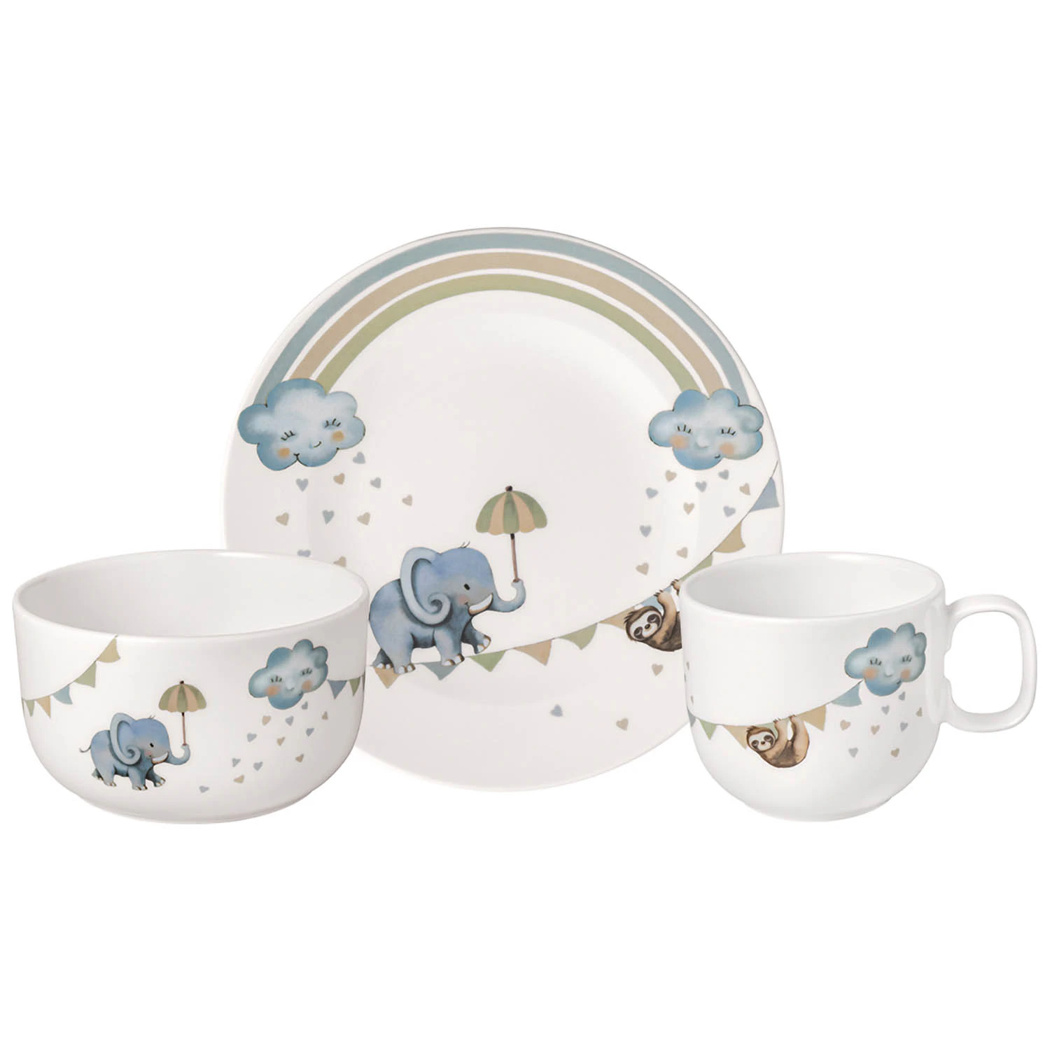 Villeroy & Boch Boho Kids Barneservisesett 3 Deler  -  Barneserviser Porselen Bl&aring; - 1486748427