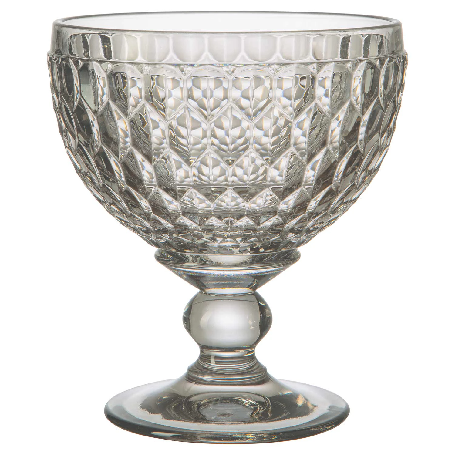 Villeroy & Boch Boston Dessertsk&aring;l Med Fot 25 Cl R&oslash;ykfarget -  Champagneglass Krystall Smoke - 11-7309-0085