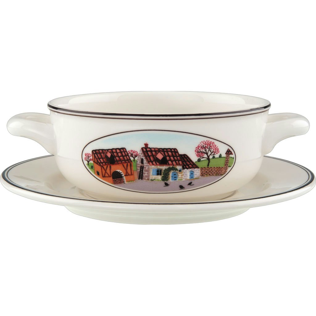 Villeroy & Boch Design Naif Suppekopp Med Tallerken -  Suppeterriner Porselen Hvit - 22923-22925