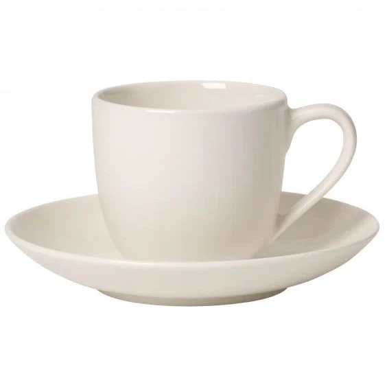Villeroy & Boch For Me Tekopp Med Underkop -  Espressokopper Porselen Hvit - 394488 +394510