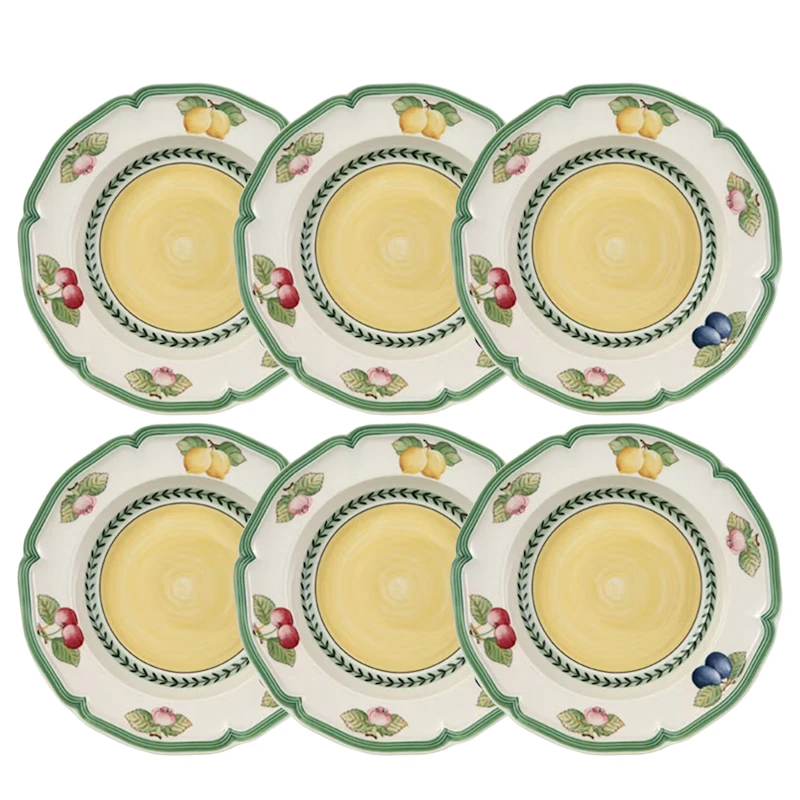 French Garden Fleurence Dyp Tallerken 23 cm 6-pk