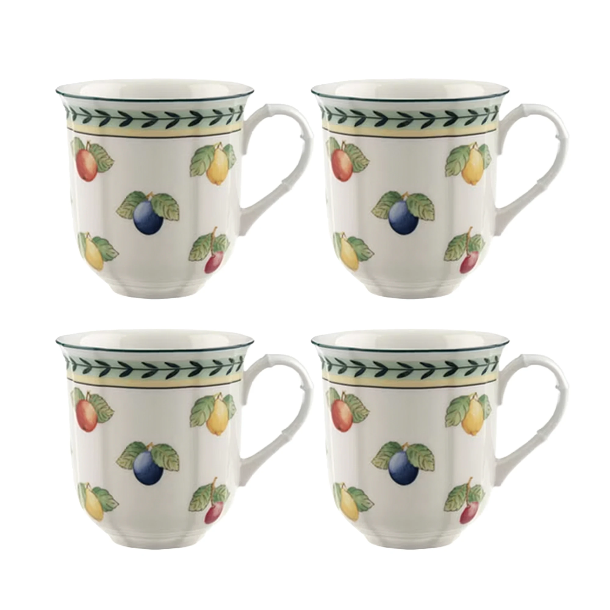 Villeroy & Boch French Garden Fleurence Krus 30 Cl 4-pk - Kaffekopper Porselen Gr&oslash;nn - 1022814870X4