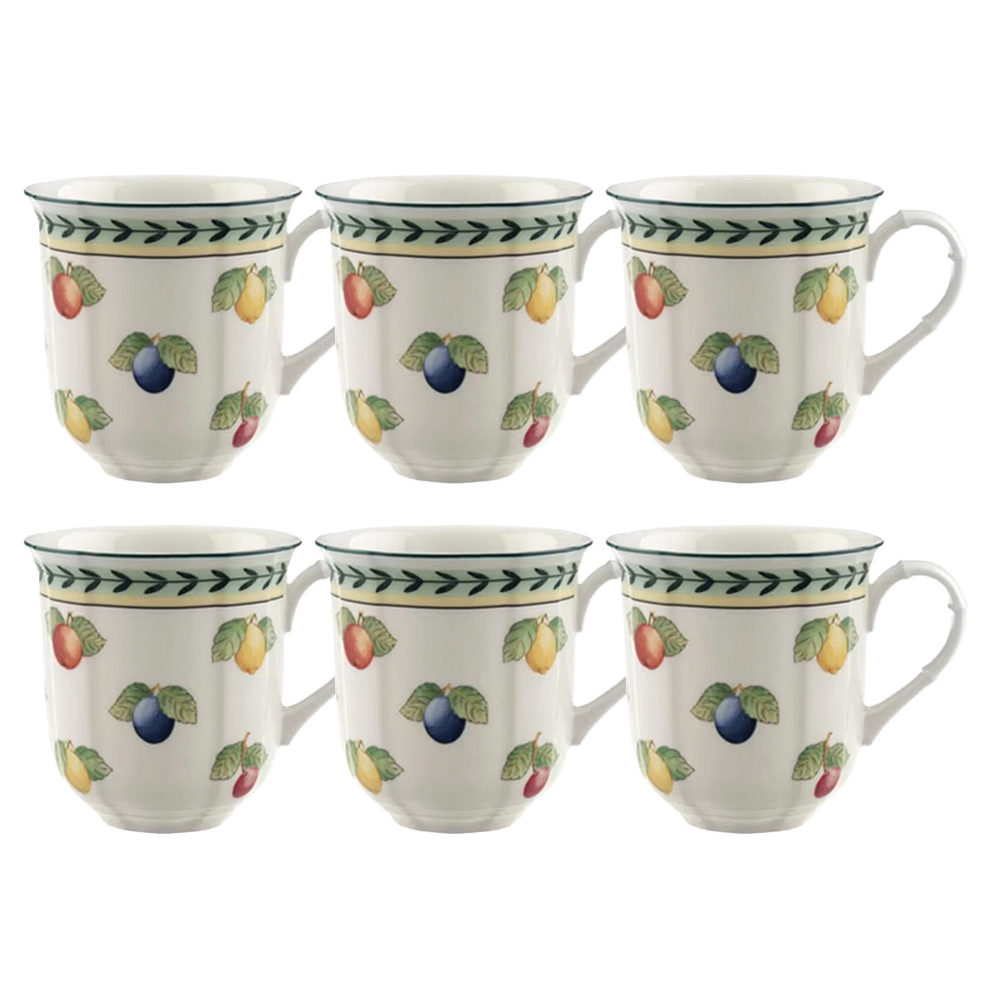 Villeroy & Boch French Garden Fleurence Krus 30 Cl 6-pk - Kaffekopper Porselen Gr&oslash;nn - 1022814870X6