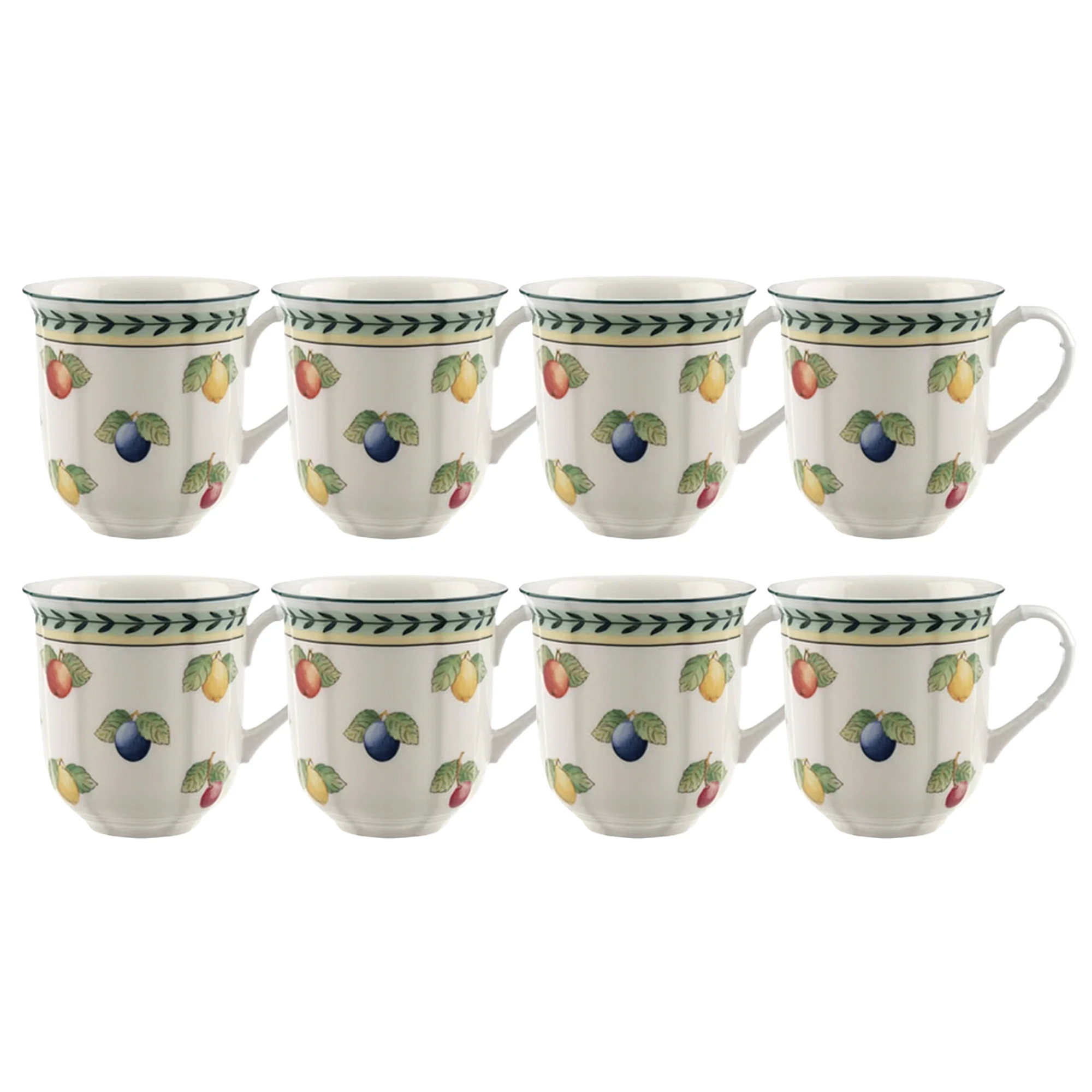 Villeroy & Boch French Garden Fleurence Krus 30 Cl 8-pk - Kaffekopper Porselen Gr&oslash;nn - 1022814870X8