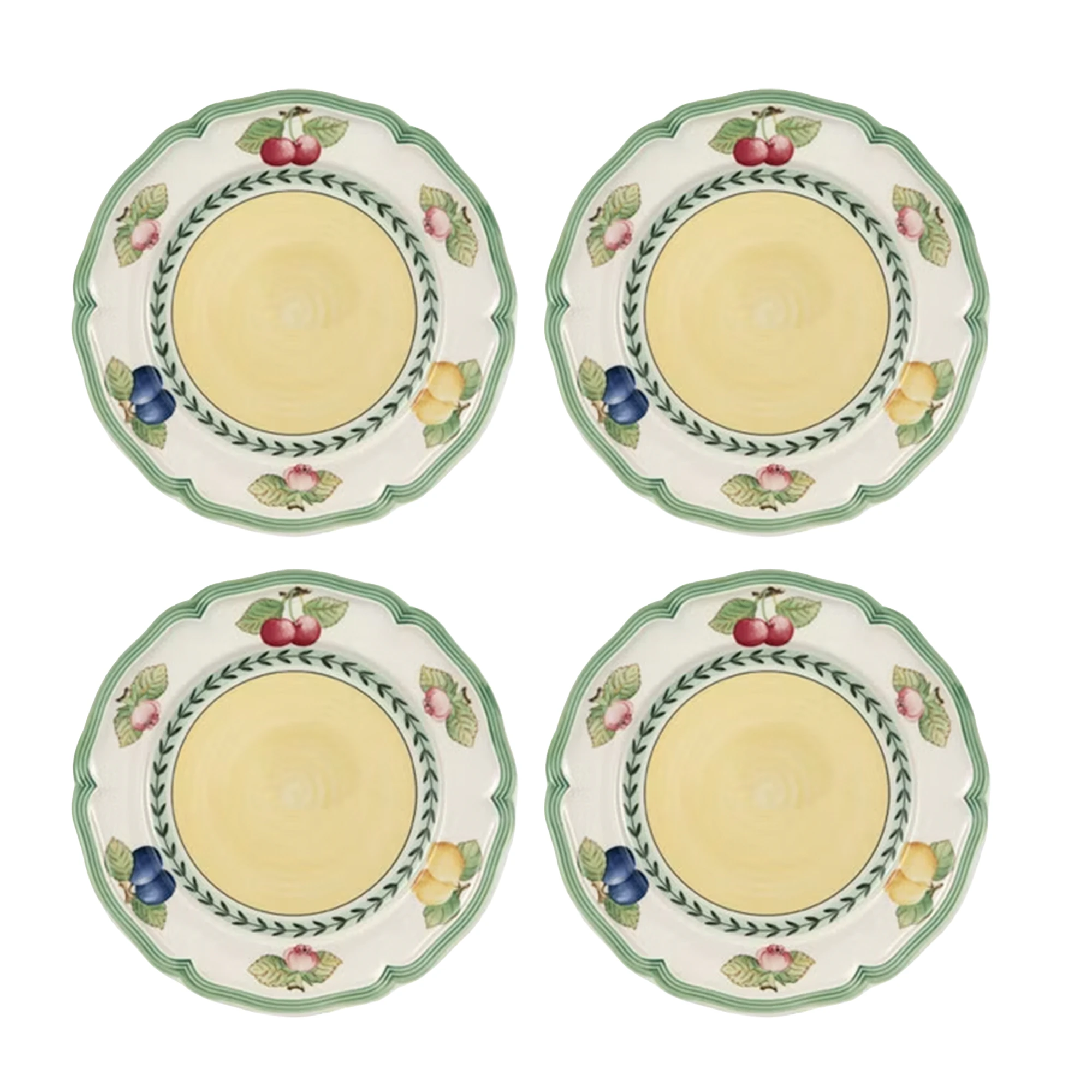 Villeroy & Boch French Garden Fleurence Sidetallerken 21 Cm 4-pk - Asjetter Porselen Gr&oslash;nn - 1022812640X4