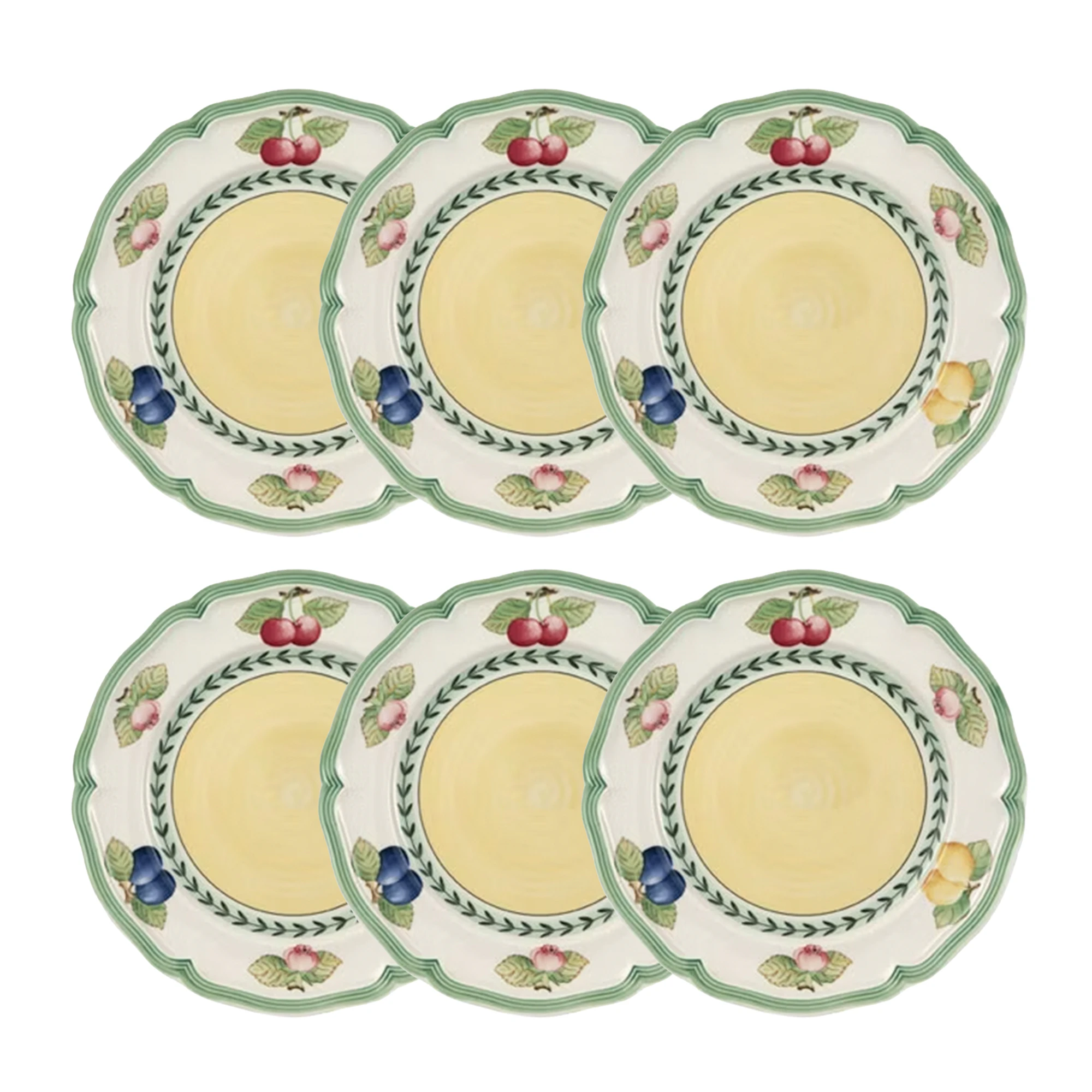 Villeroy & Boch French Garden Fleurence Sidetallerken 21 Cm 6-pk - Asjetter Porselen Gr&oslash;nn - 1022812640X6