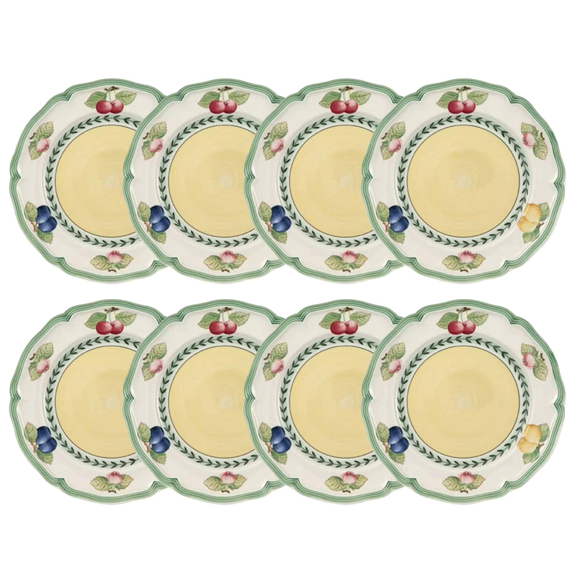 Villeroy & Boch French Garden Fleurence Sidetallerken 21 Cm 8-pk - Asjetter Porselen Gr&oslash;nn - 1022812640X8
