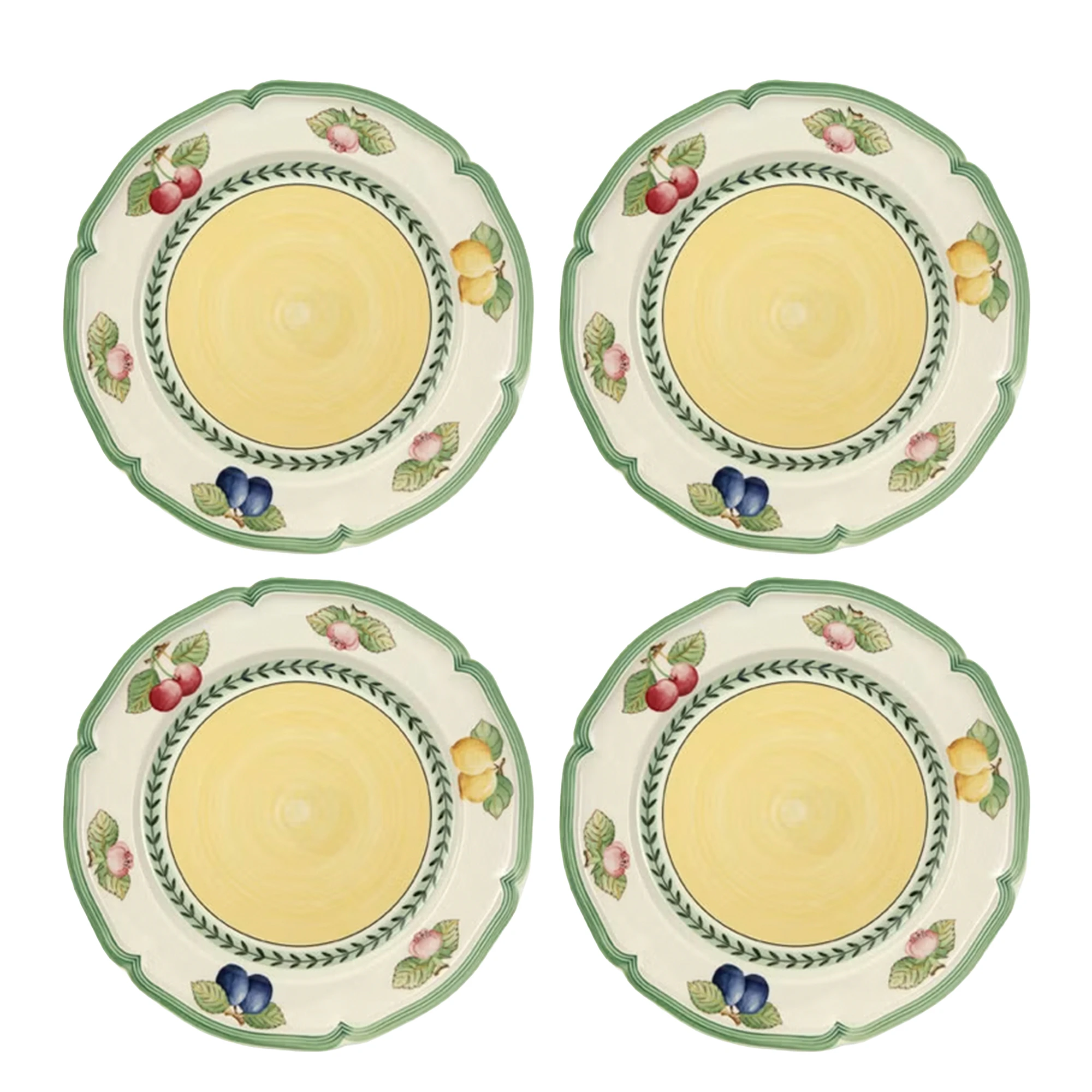 Villeroy & Boch French Garden Fleurence Tallerken 26 Cm 4-pk - Tallerkener Porselen Gr&oslash;nn - 1022812620X4