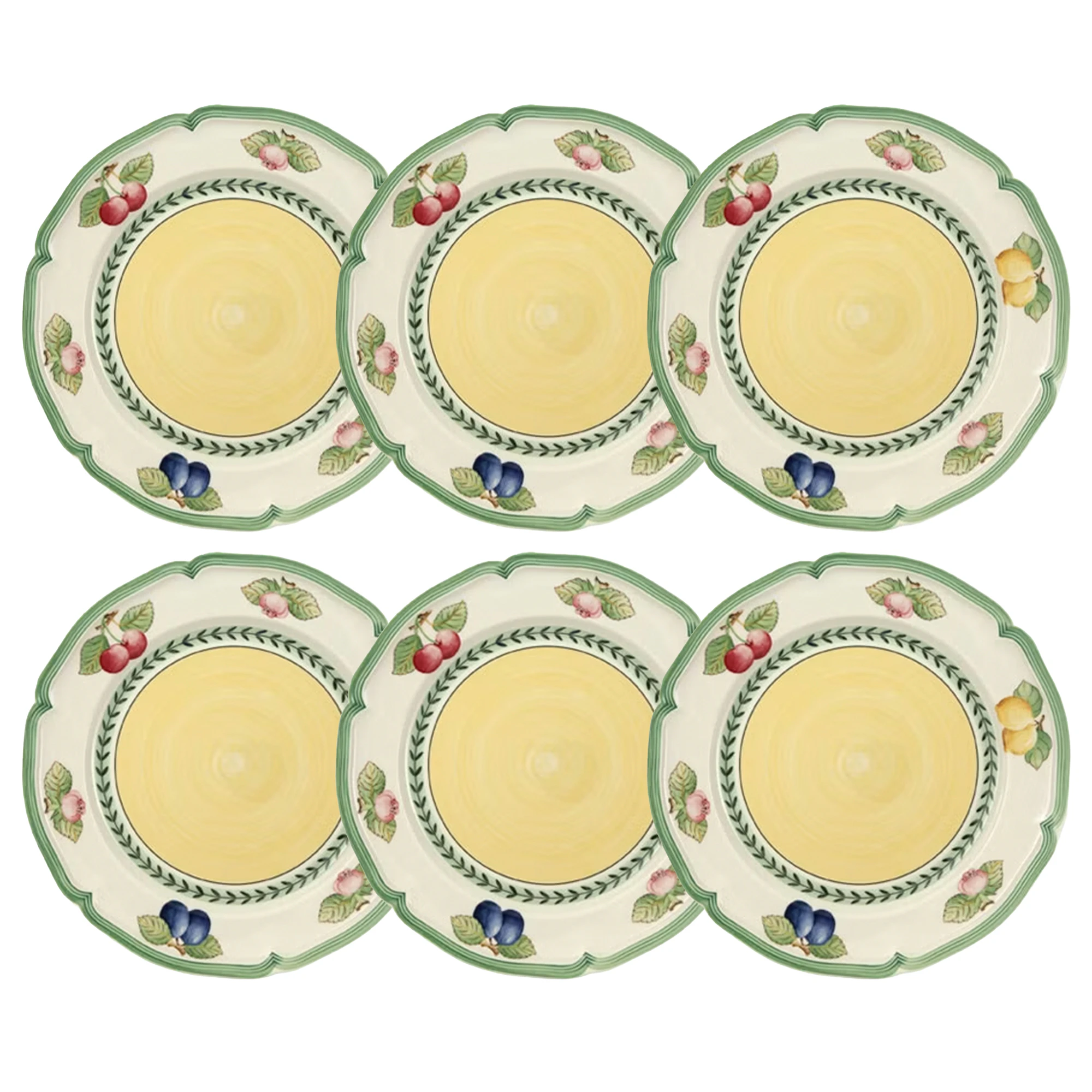 Villeroy & Boch French Garden Fleurence Tallerken 26 Cm 6-pk - Tallerkener Porselen Gr&oslash;nn - 1022812620X6