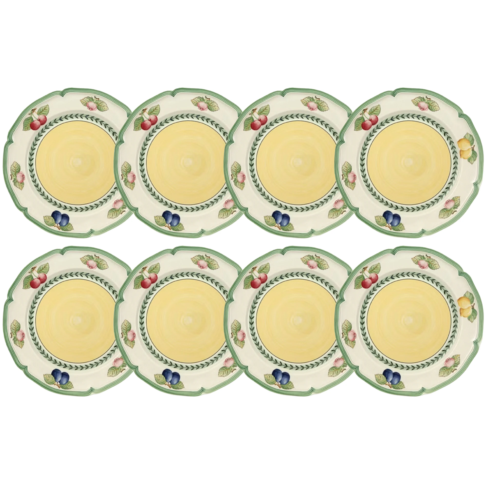 Villeroy & Boch French Garden Fleurence Tallerken 26 Cm 8-pk - Tallerkener Porselen Gr&oslash;nn - 1022812620X8