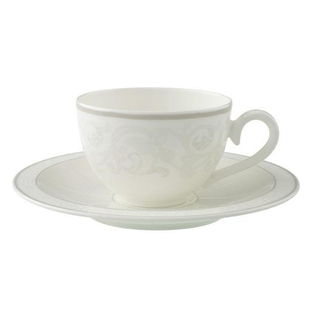Villeroy & Boch Gray Pearl Kaffe/tekopp Med Sk&aring;l -  Tekopper Benporselen Hvit - 1043921290