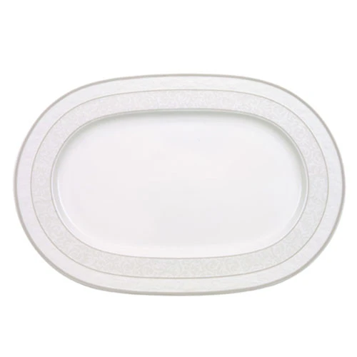 Villeroy & Boch Gray Pearl Serveringsfat Oval (3) 35cm -  Serveringsfat Benporselen Gr&aring; - 1043922960