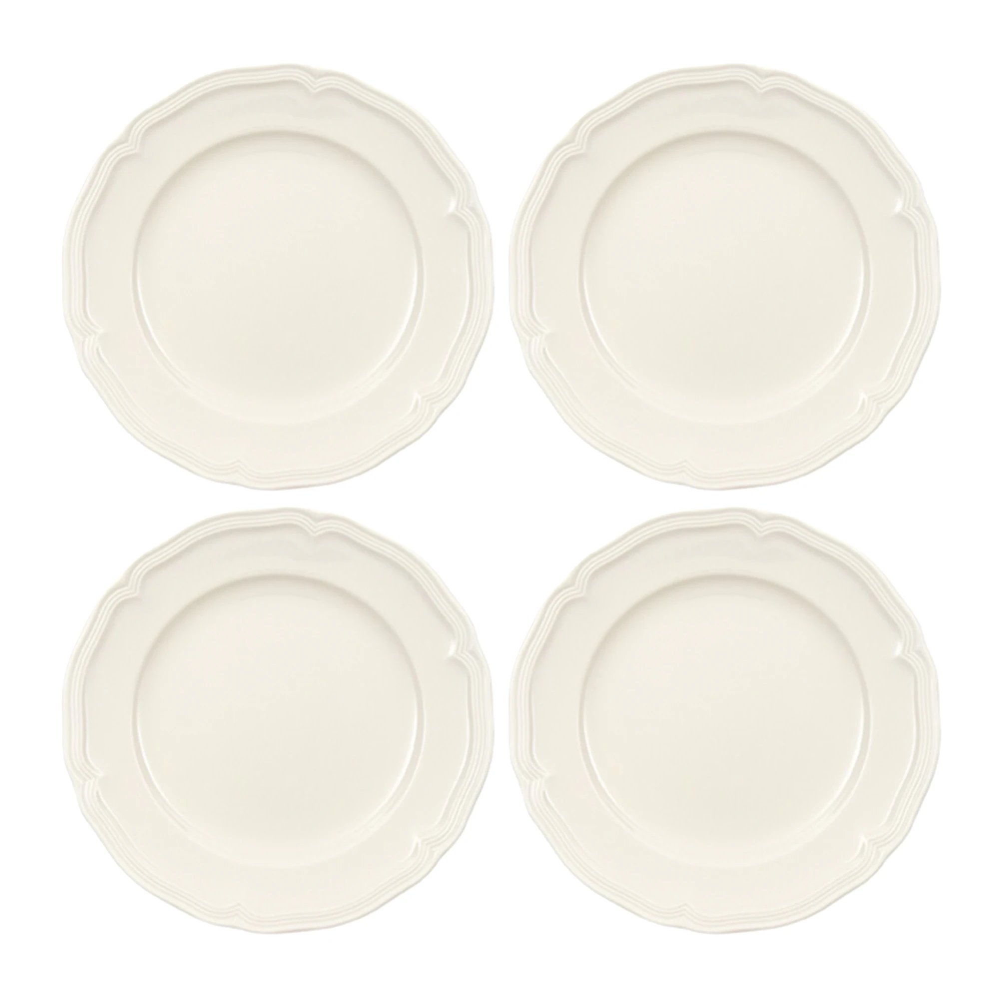 Villeroy & Boch Manoir Sidetallerken 21 Cm 4-pk - Asjetter Porselen Hvit - 1023962640X4