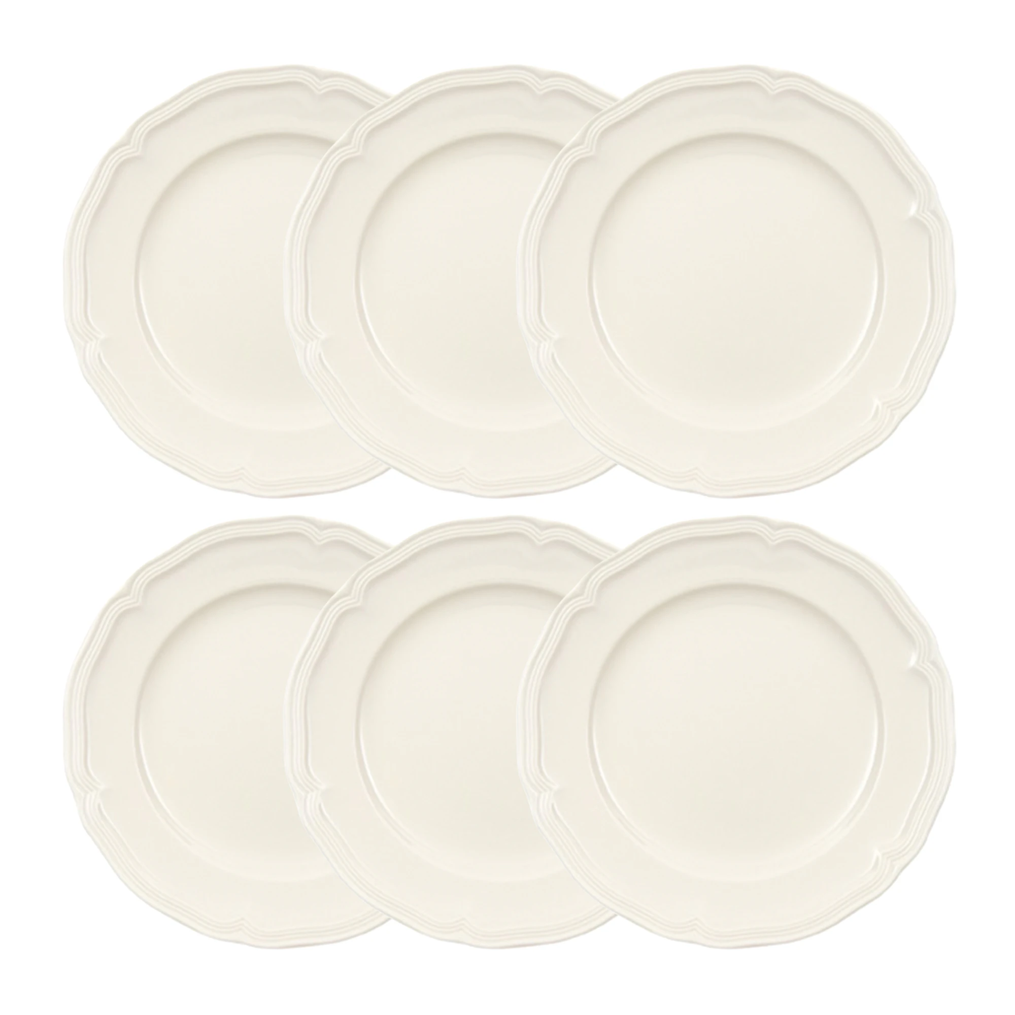 Villeroy & Boch Manoir Sidetallerken 21 Cm 6-pk - Asjetter Porselen Hvit - 1023962640X6