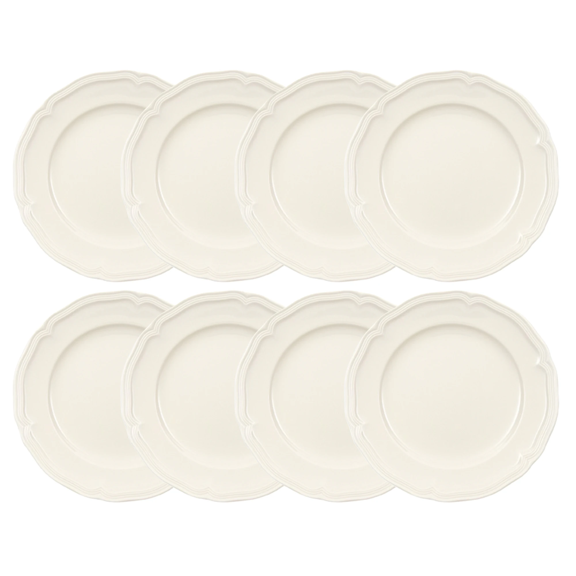 Villeroy & Boch Manoir Sidetallerken 21 Cm 8-pk - Asjetter Porselen Hvit - 1023962640X8