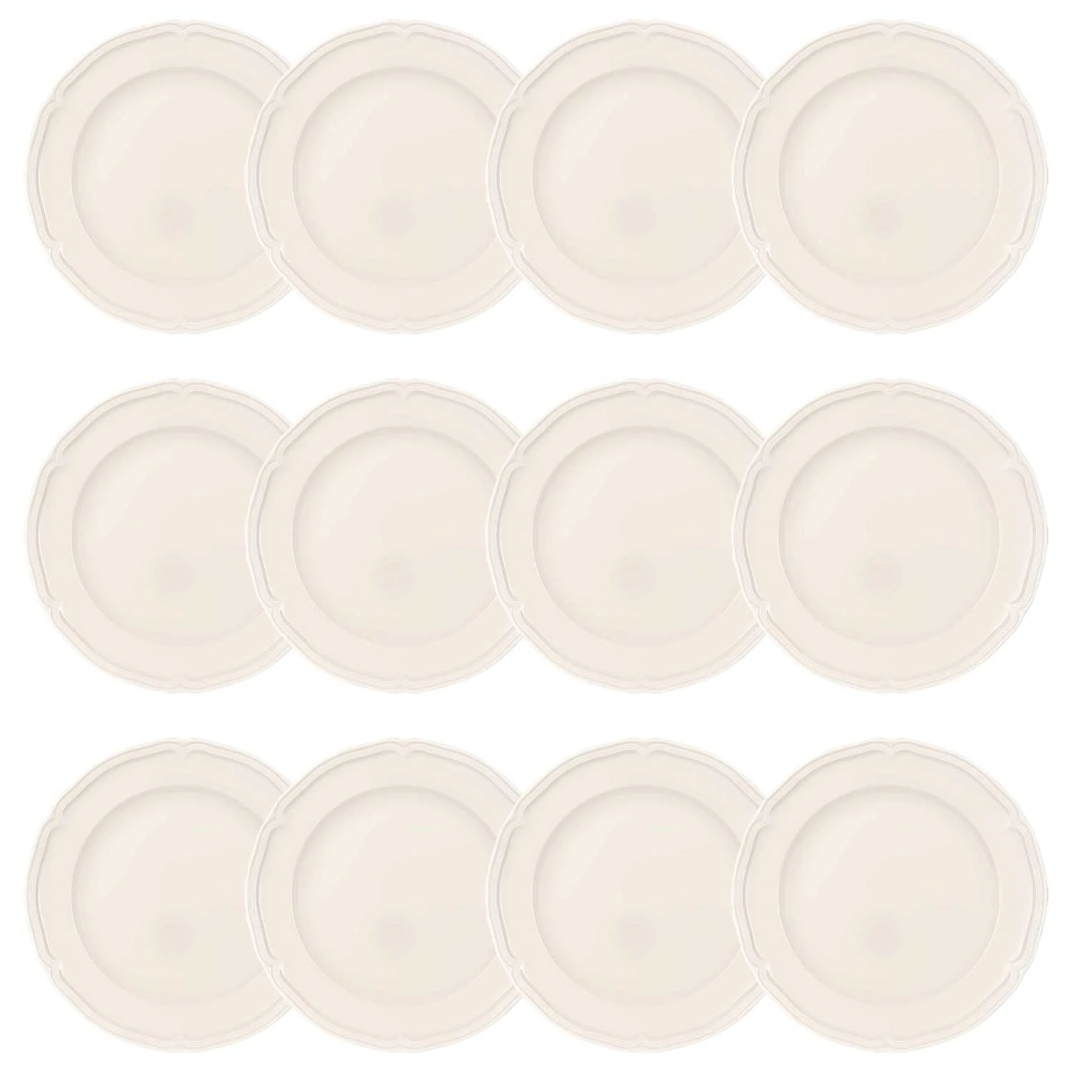 Villeroy & Boch Manoir Tallerken 26 Cm 12-pk -  Tallerkener Porselen Hvit - 1023962620-12pack