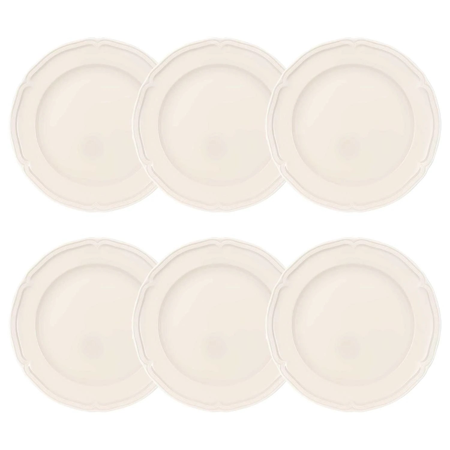 Villeroy & Boch Manoir Tallerken 26 Cm 6-pk -  Tallerkener Porselen Hvit - 1023962620-6pack