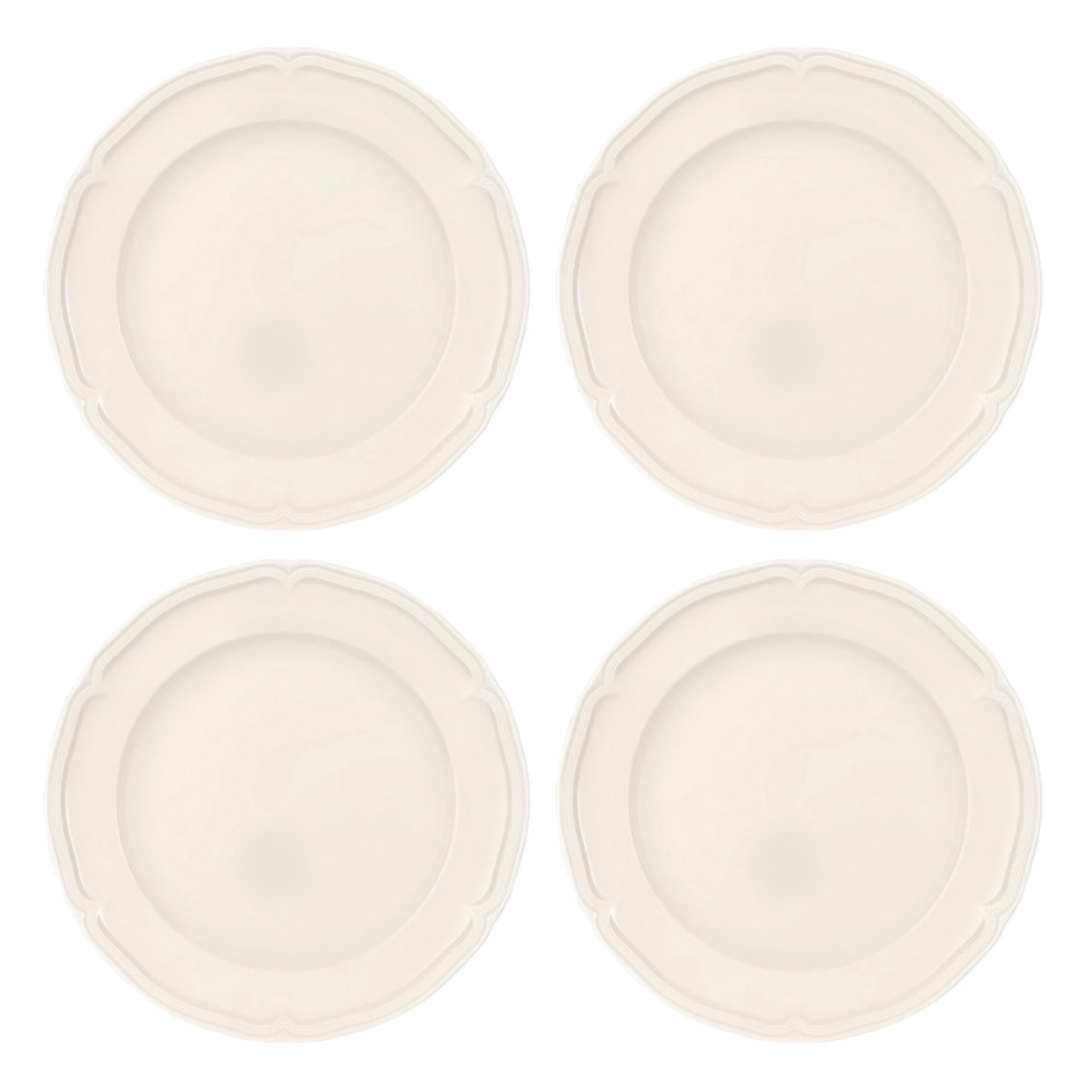 Villeroy & Boch Manoir Tallerken 26 Cm 4-pk - Tallerkener Porselen Hvit - 1023962620X4