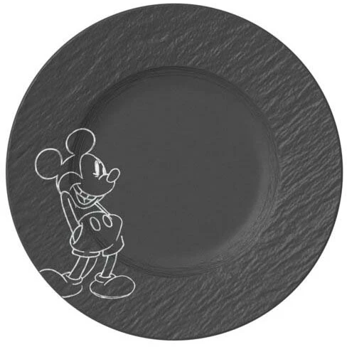 Villeroy & Boch Manufacture Rock Mickey Mouse Frokosttallerken  -  Asjetter Porselen Sort - 1047192640