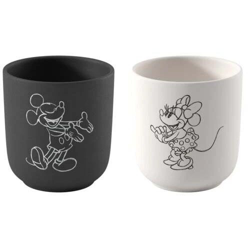 Villeroy & Boch Manufacture Rock Mickey Mouse Kaffekopp 2-pk -  Kaffekopper Porselen Sort - 1047198403