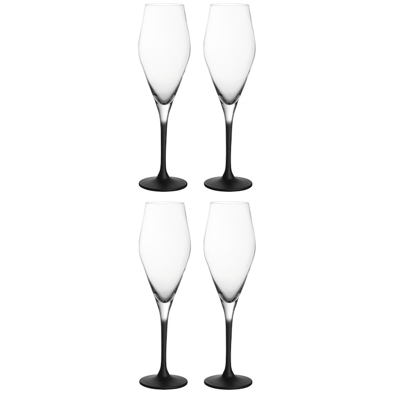 Manufacture Rock Champagneglass 26 cl 4-pk, Sort