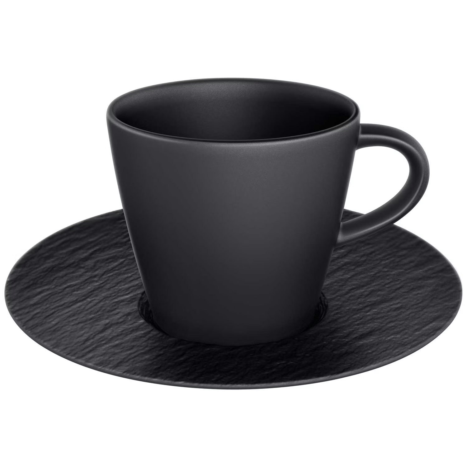 Villeroy & Boch Manufacture Rock Espressokopp Med Tallerken -  Espressokopper Porselen Sort - 300589-388346