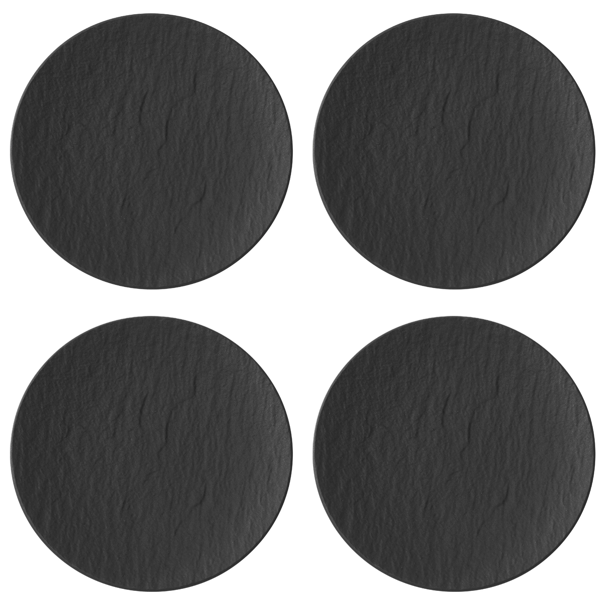 Villeroy & Boch Manufacture Rock Gourmettallerken 31,5 Cm 4-pk - Tallerkener Porselen Sort - 10-4239-2590X4