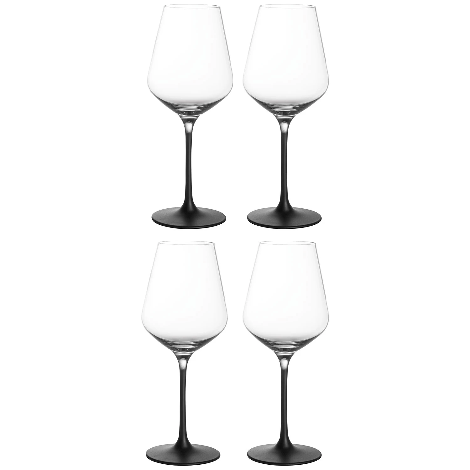 Villeroy & Boch Manufacture Rock Hvitvinsglass 38 Cl 4-pk  -  Vinglass Krystall Sort - 11-3798-8120